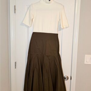 Zara Dark Brown A-Line Skirt